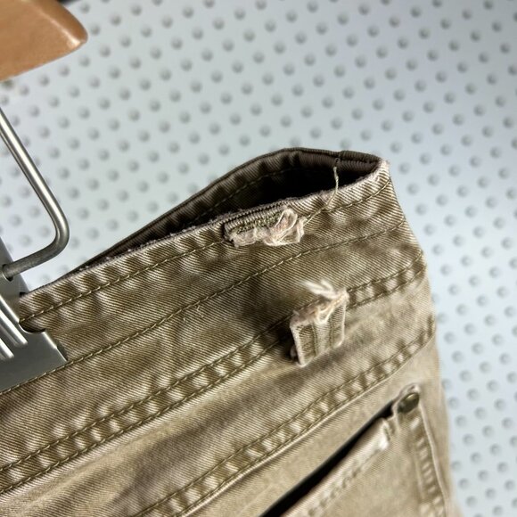 Kuhl Hot Rydr Plaid Lined Pants 36x32 Khaki Brown Hiking Distressed Worn Outdoor - Picture 8 of 11